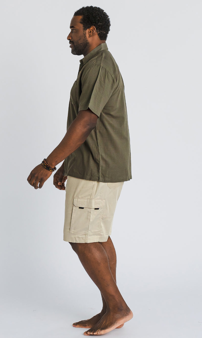 Bamboo Men's Shirt Khaki Jungle