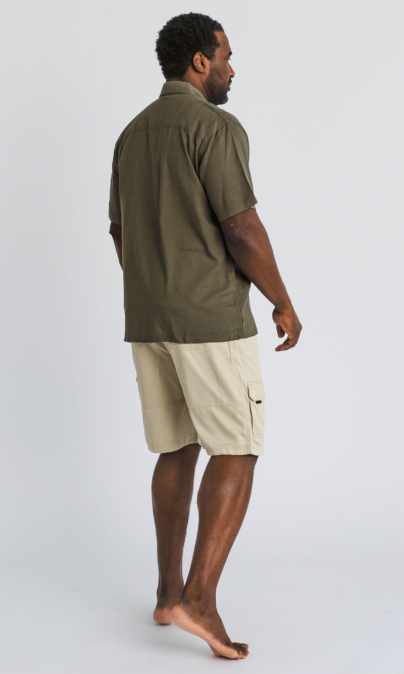 Bamboo Men's Shirt Khaki Jungle