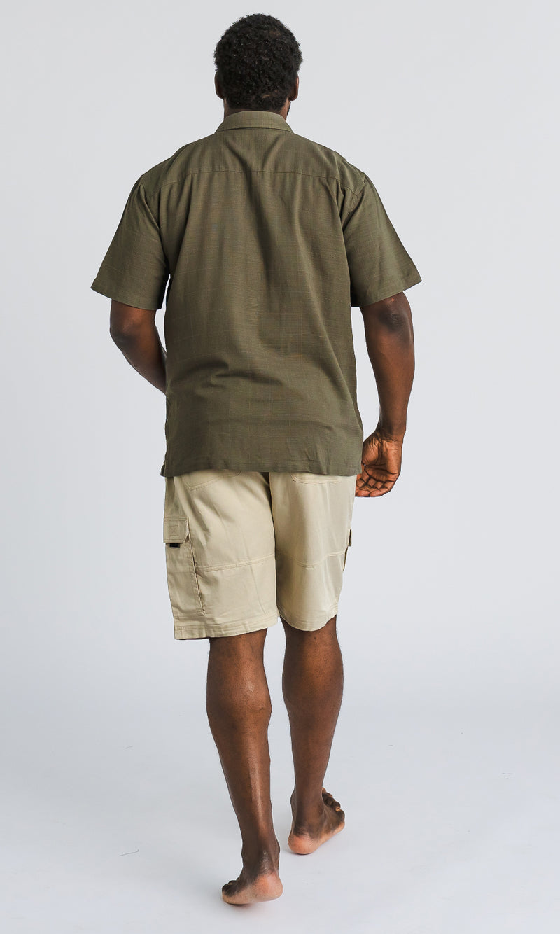 Bamboo Men's Shirt Khaki Jungle