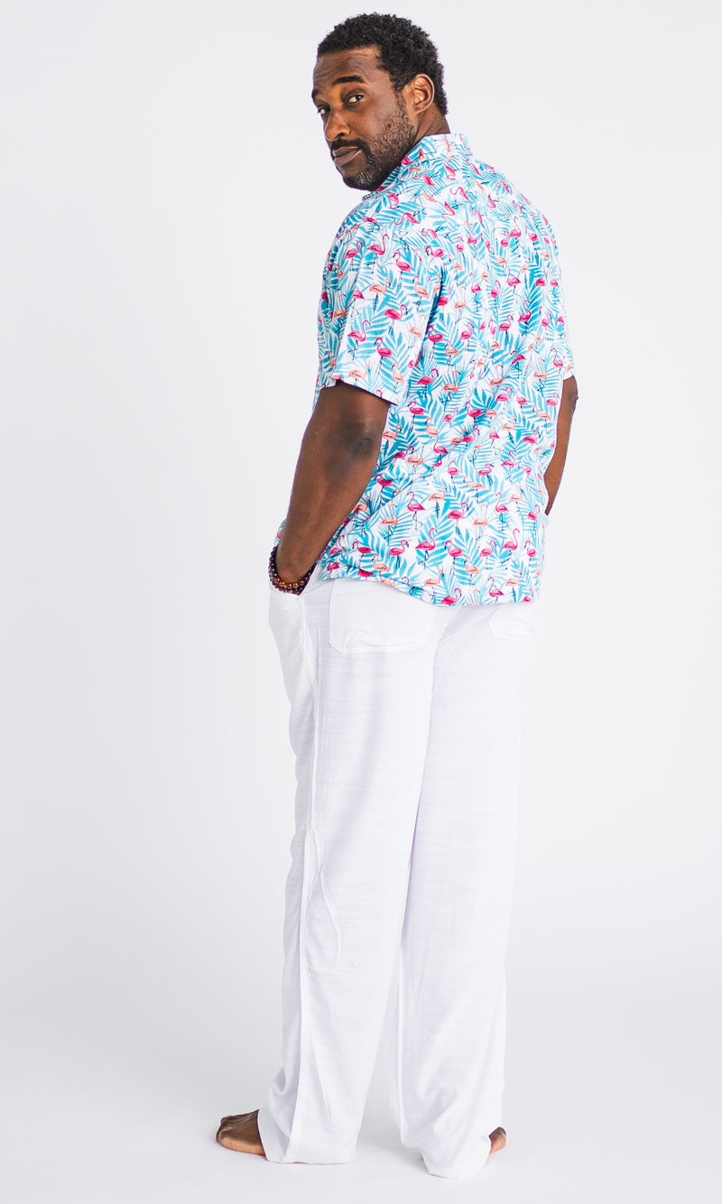 Bamboo Men's Shirt Flamingo