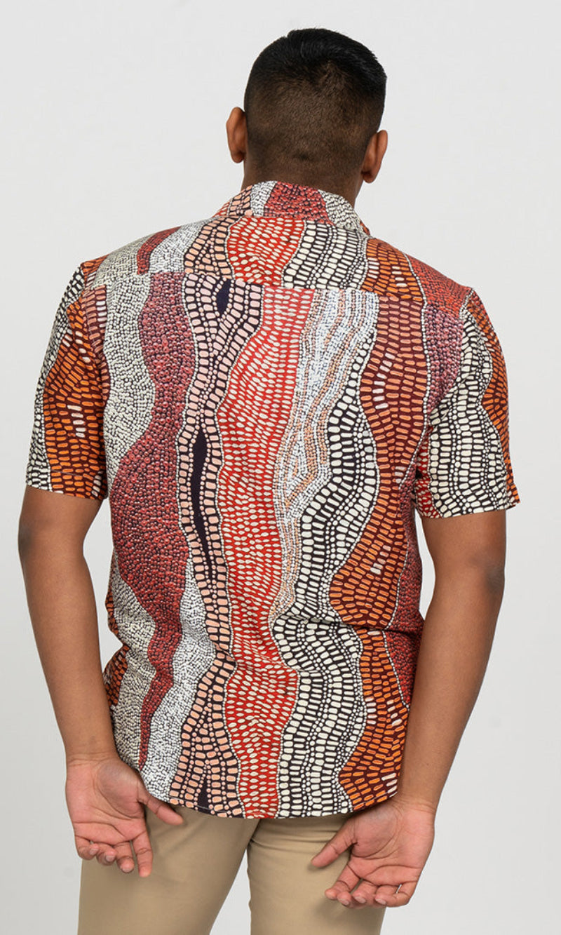 Aboriginal Art Men's Button Up Layers