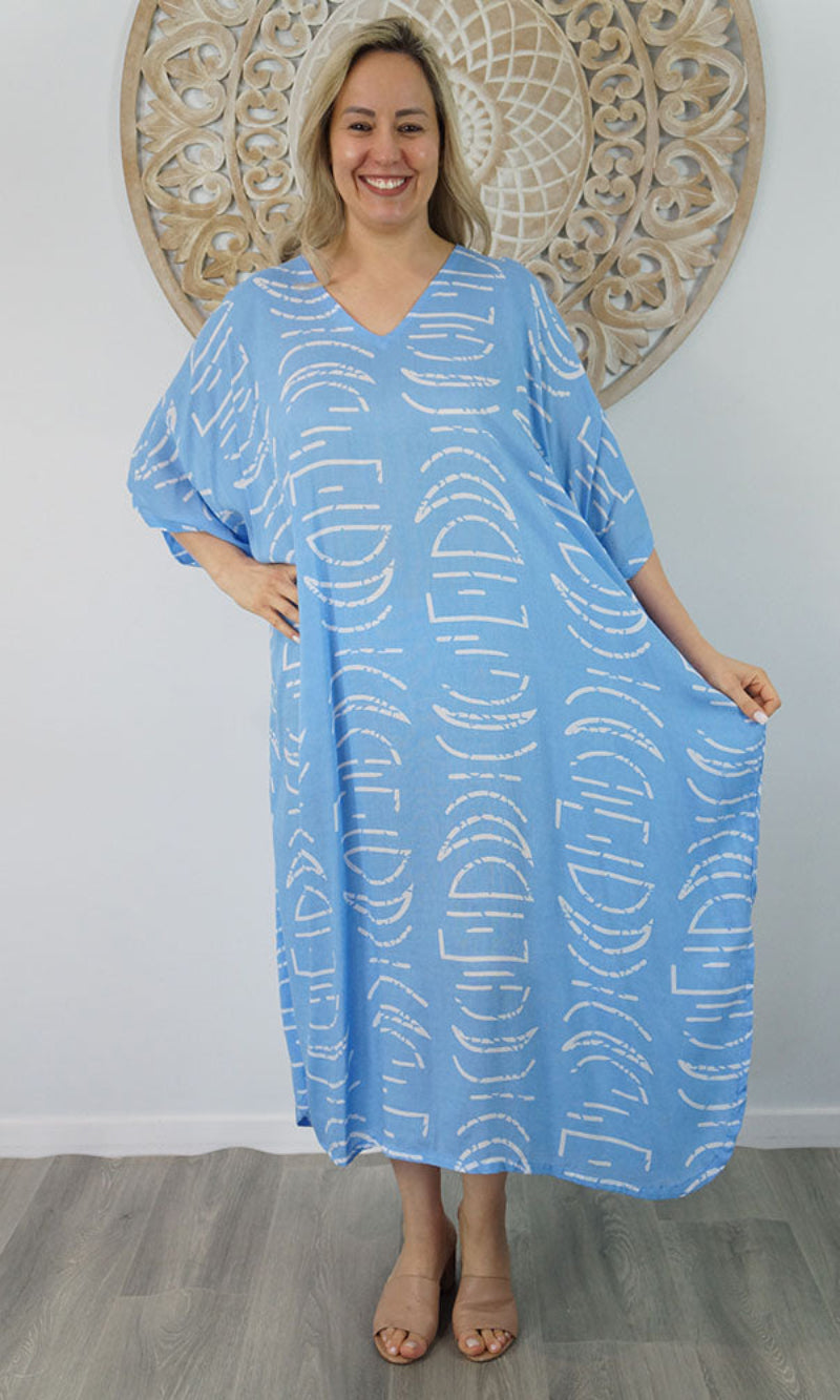 Rayon Kaftan Long Halfmoon, More Colours