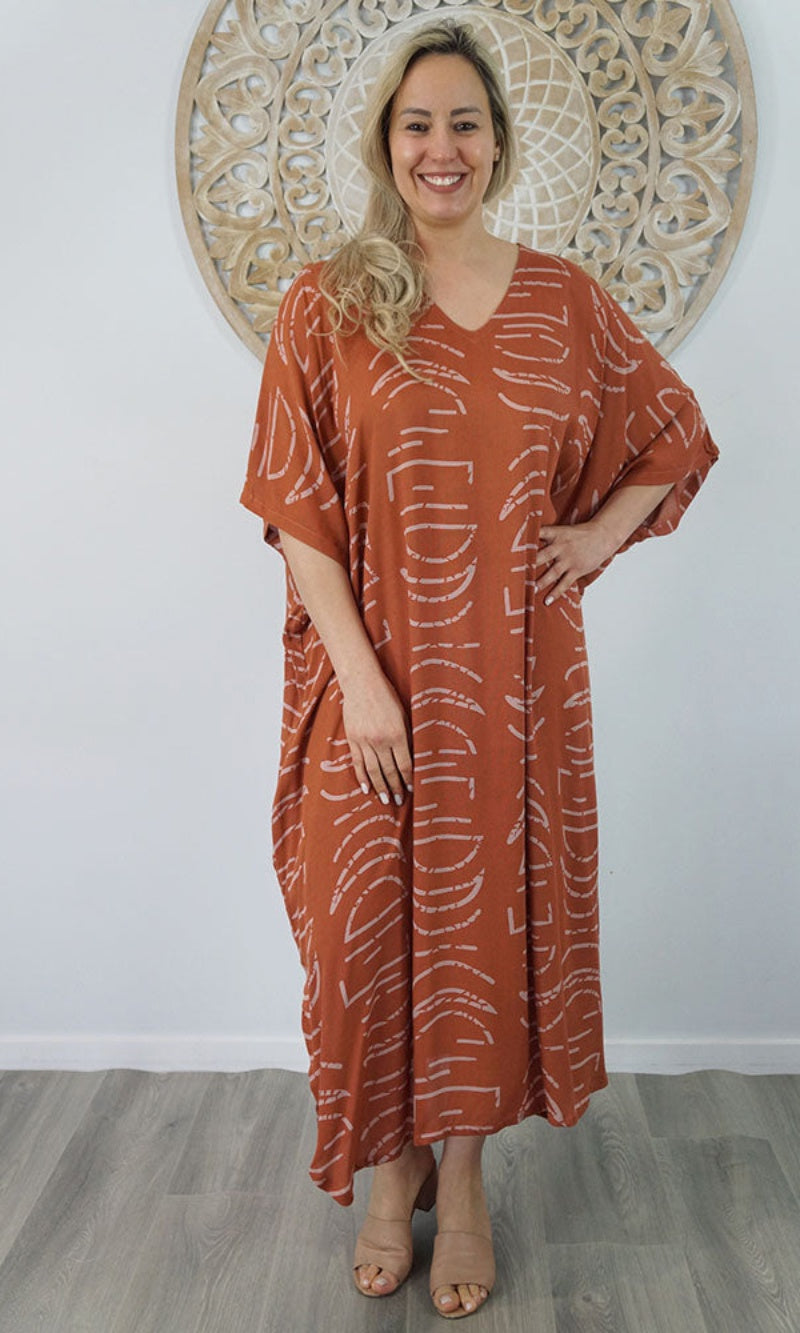 Rayon Kaftan Long Halfmoon, More Colours