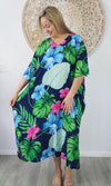 Rayon Premium Kaftan Long Flores, More Colours