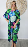 Rayon Premium Kaftan Long Flores, More Colours