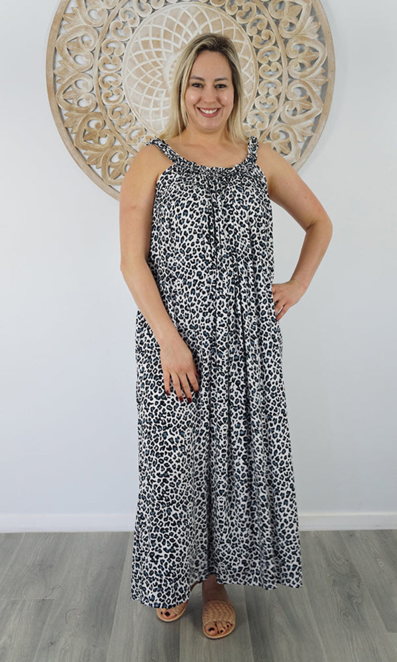 Rayon Dress Magnum Long Baby Cheetah, More Colours