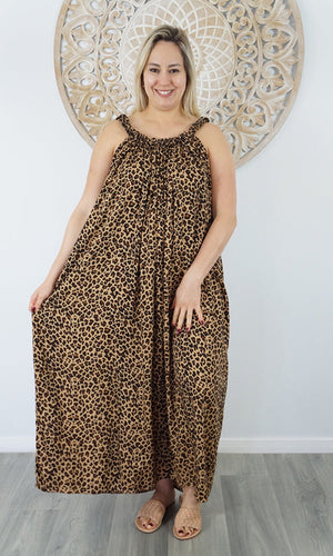 Rayon Dress Magnum Long Baby Cheetah, More Colours