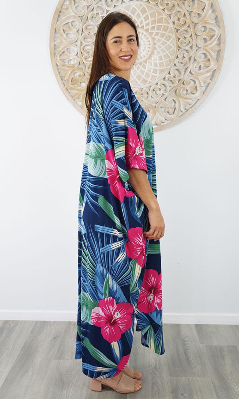 Rayon Premium Kaftan Long Bloom, More Colours