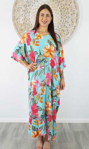 Rayon Premium Kaftan LongTropical Delights, More Colours