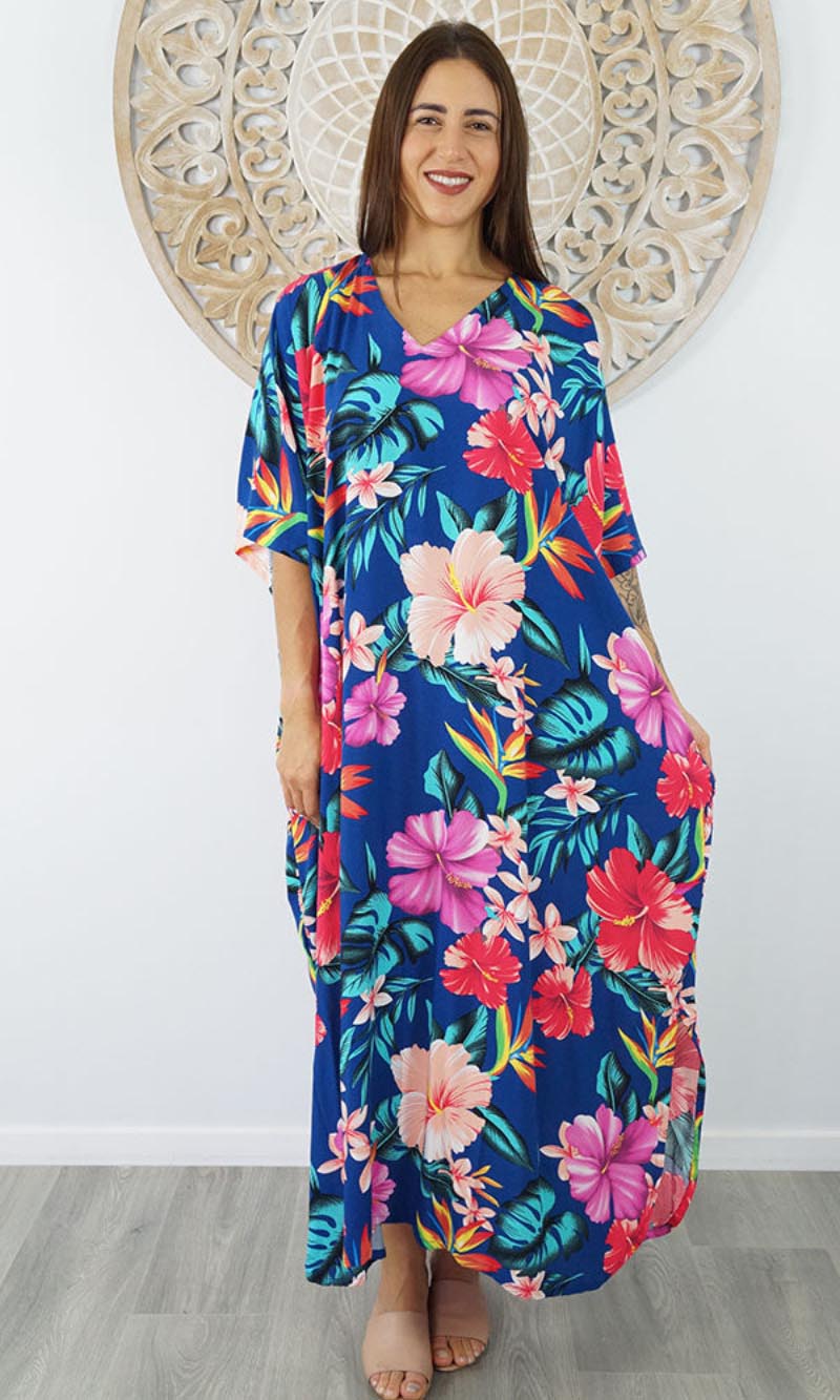 Rayon Premium Kaftan LongTropical Delights, More Colours