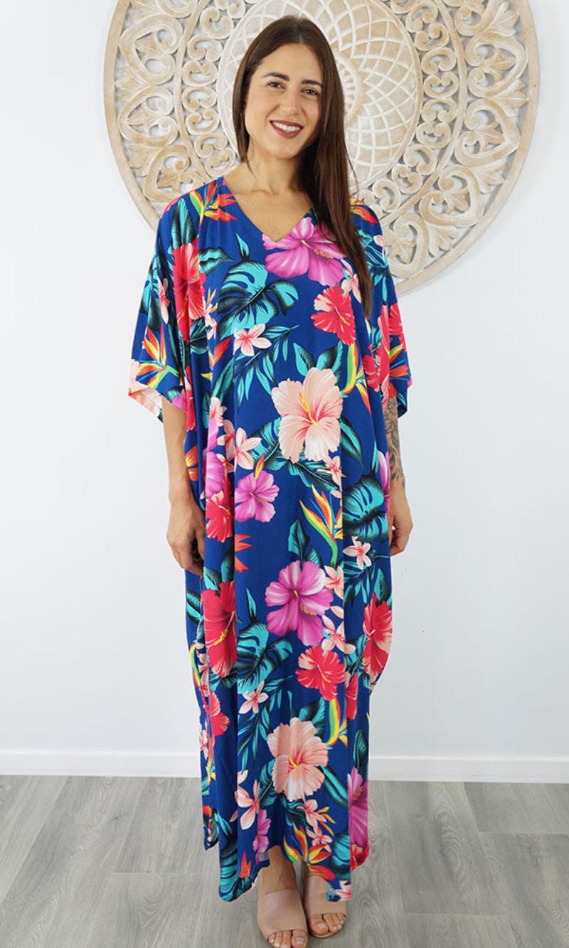 Rayon Premium Kaftan LongTropical Delights, More Colours