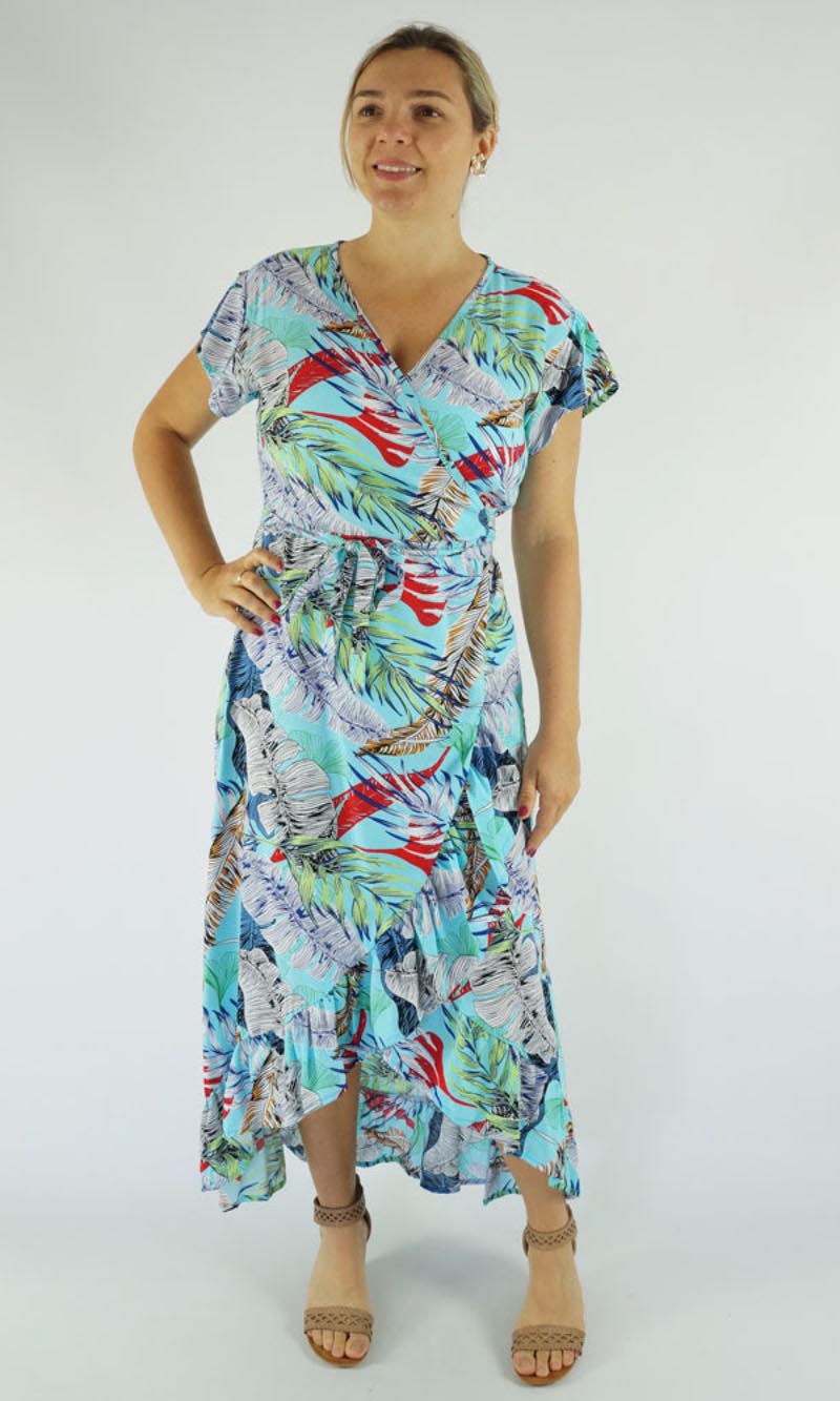 Rayon Dress Long Wrap Wilderness, More Colours