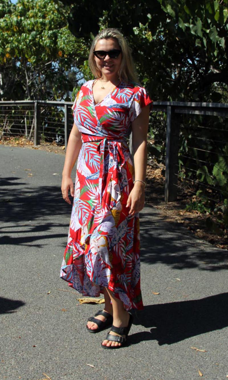 Rayon Dress Long Wrap Wilderness, More Colours