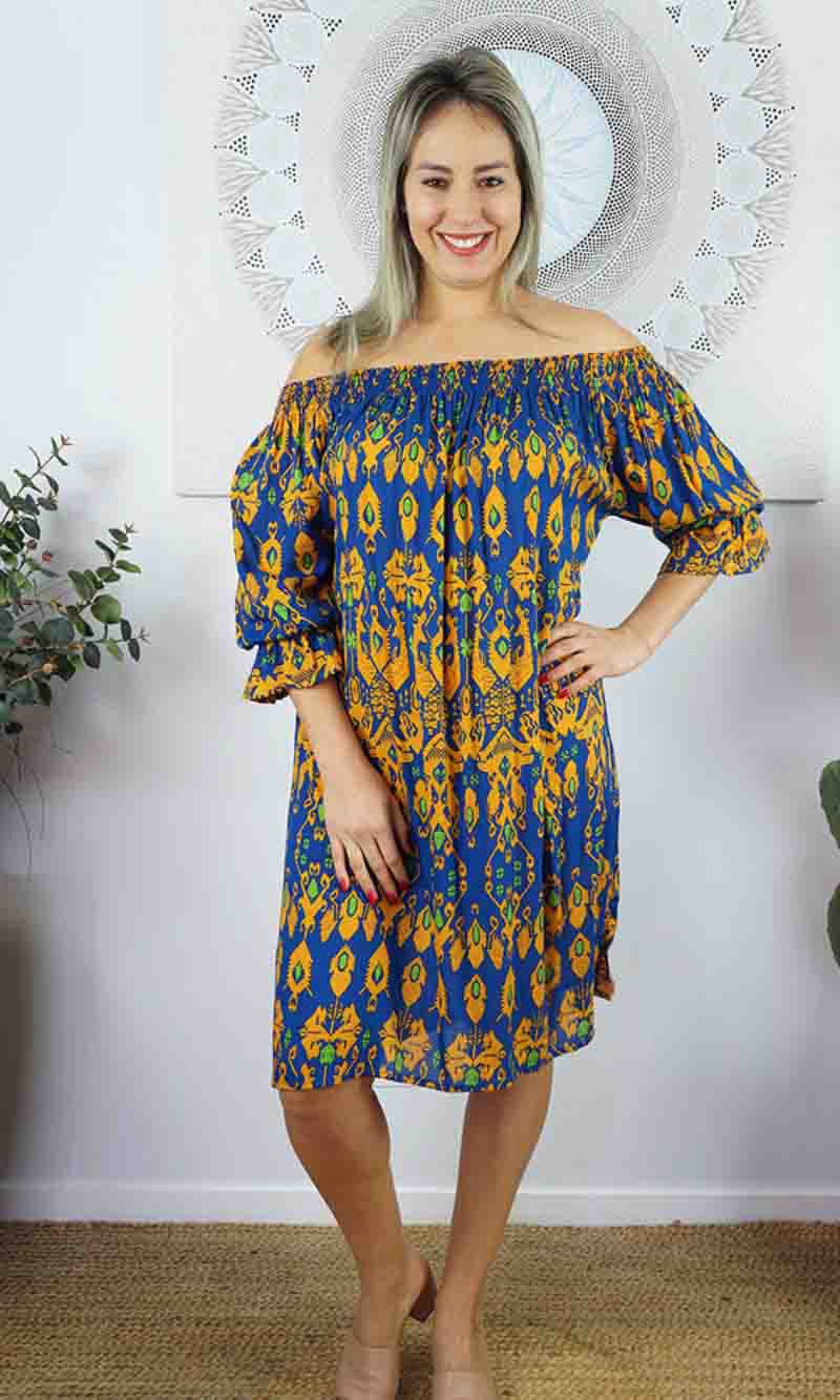 Rayon Dress Luna Flores, More Colours
