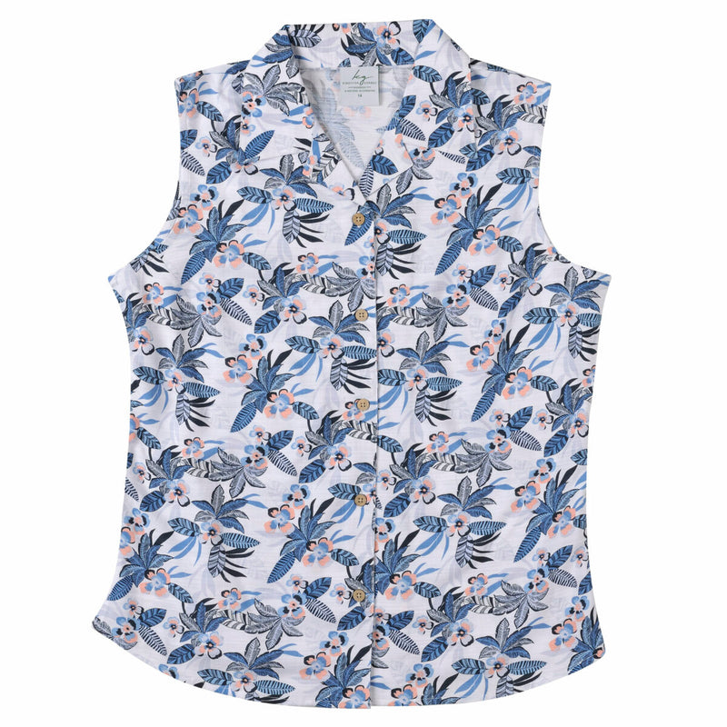 Bamboo Ladies Shirt Sleeveless Print, More Prints