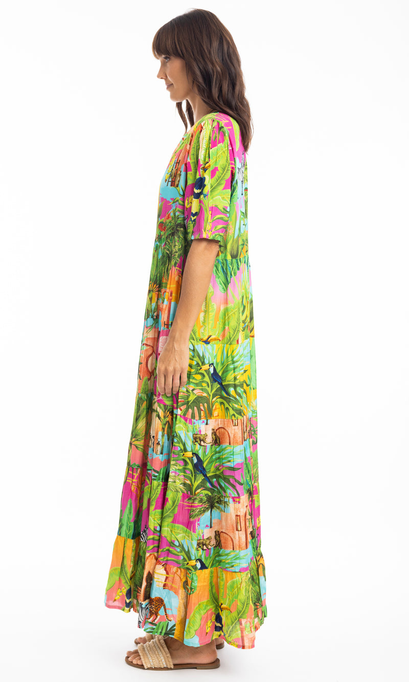 Rayon Dress Maxi Peak Lani