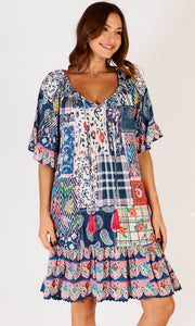 Rayon Shirred Dress Birdie