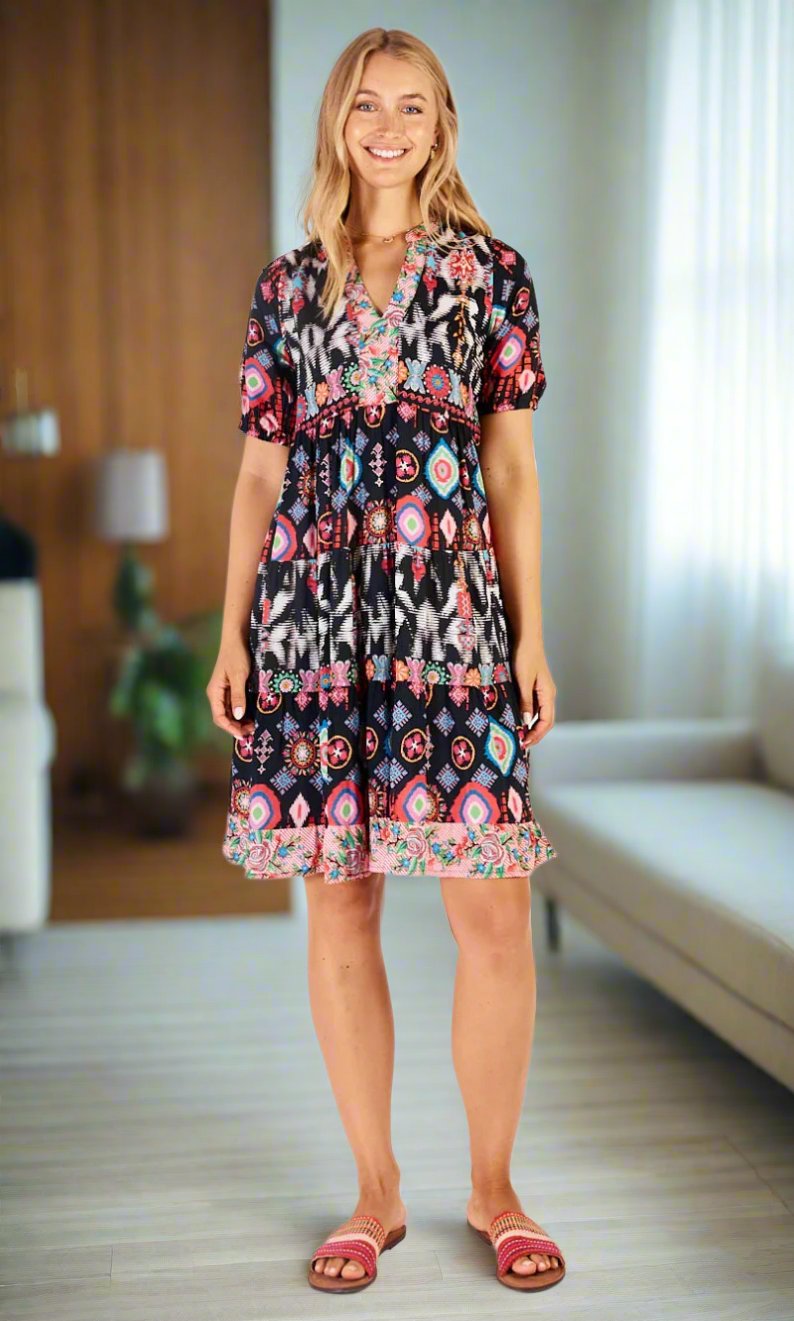 Rayon Tiered Dress Clara