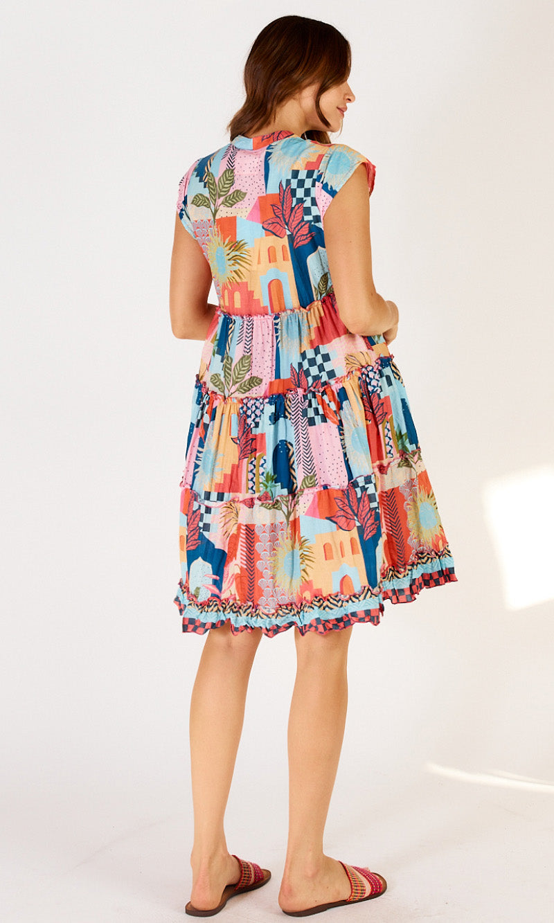 Cotton Tiered Dress Solaire