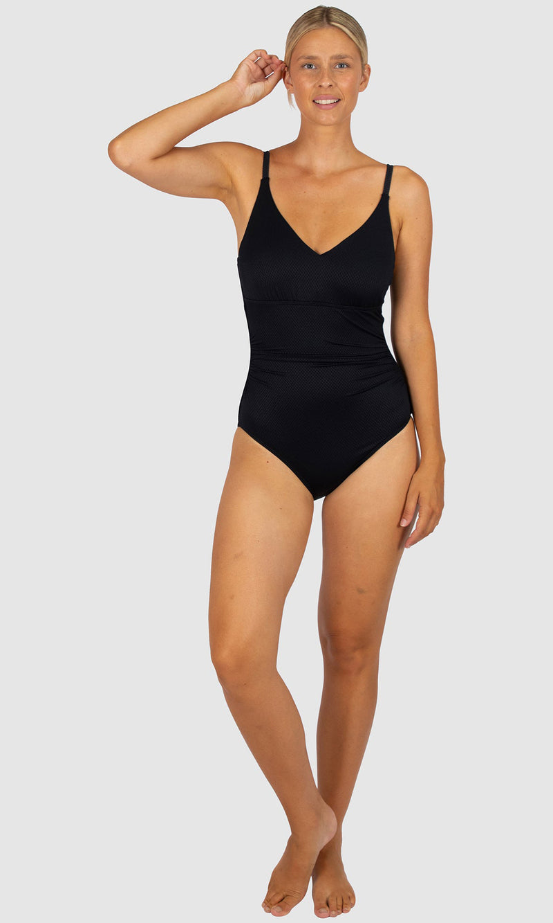 Rococco D-E Underwire One Piece Swimsuit Black