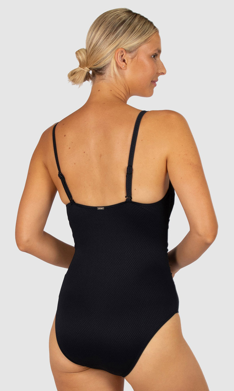 Rococco D-E Underwire One Piece Swimsuit Black