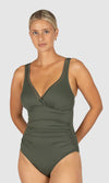 Rococco Plain E-F Cup One Piece Swimsuit