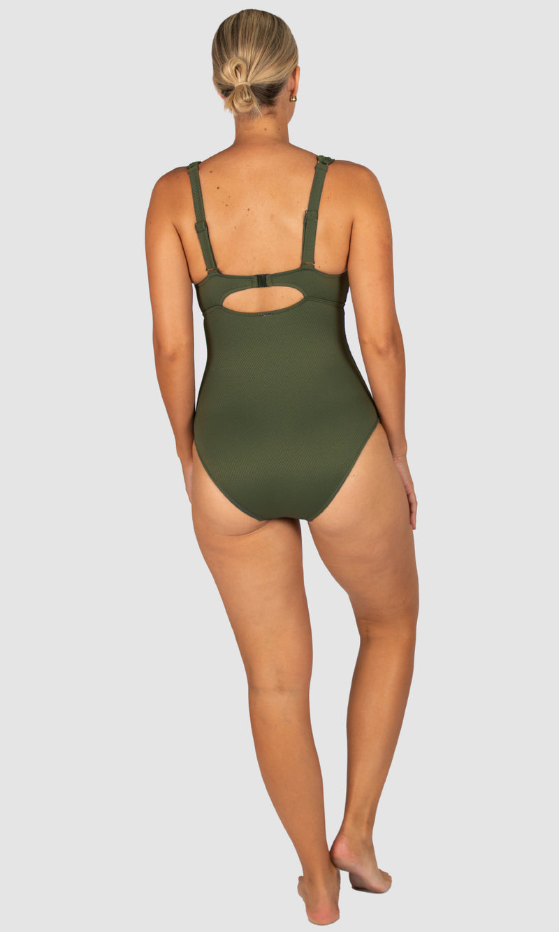 Rococco Plain E-F Cup One Piece Swimsuit