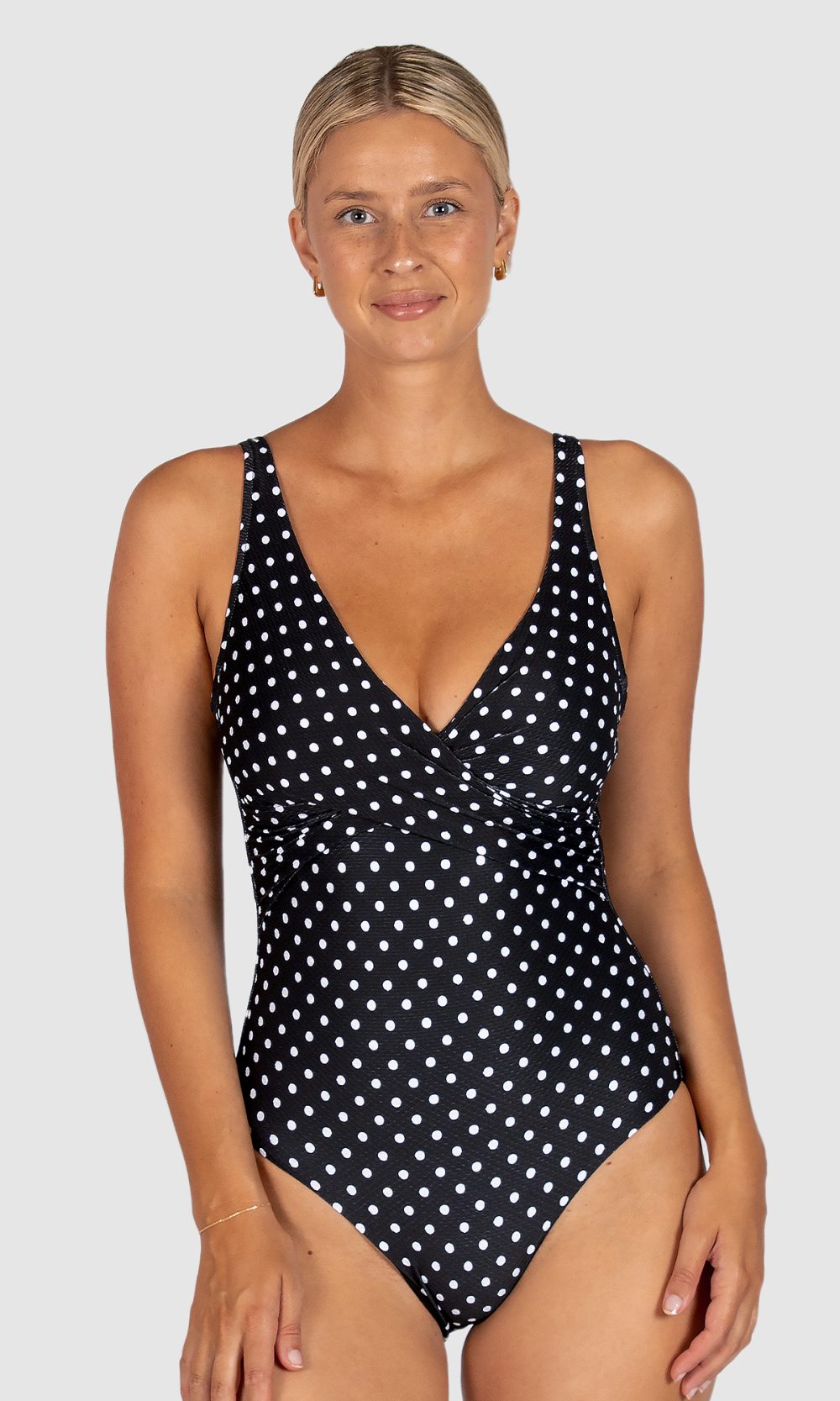 Parisian Summer D-E Cup Wrap One Piece Swimsuit, More Colours