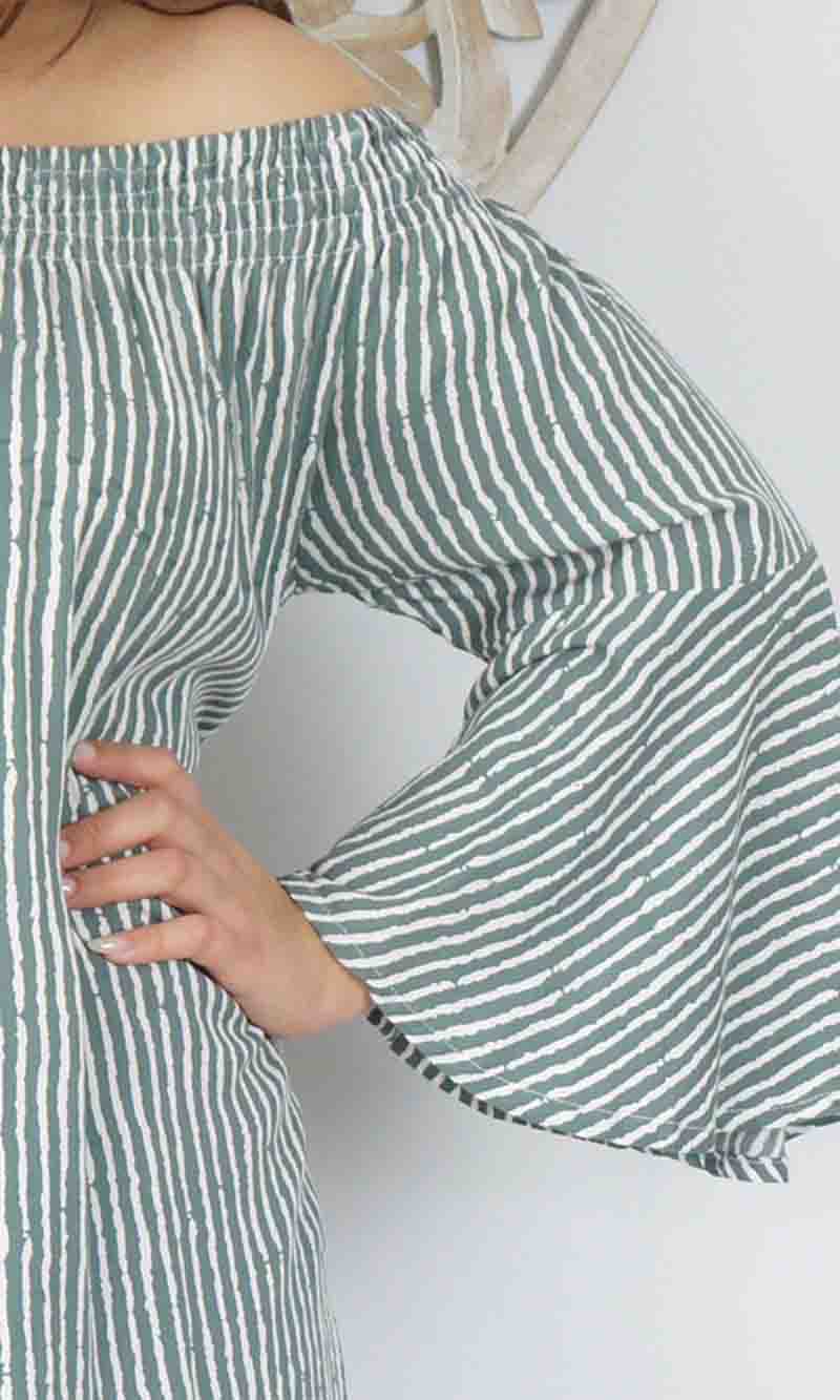 Rayon Dress Malibu Stripes Grey