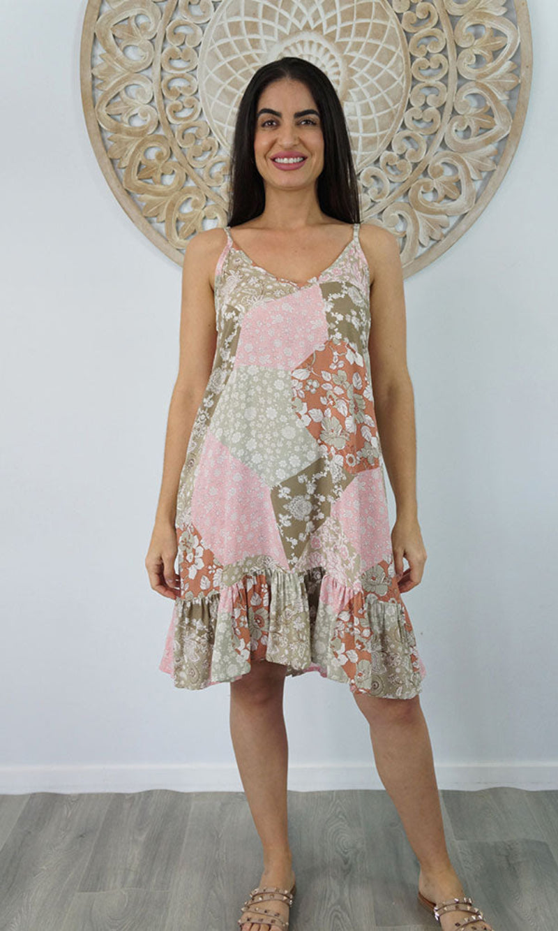 Rayon Dress Melody Patchwork, More Colours