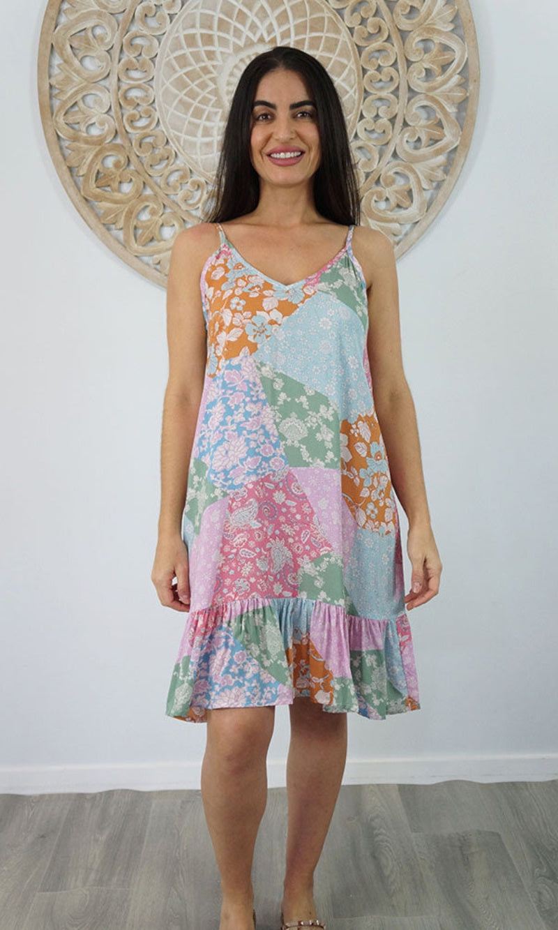 Rayon Dress Melody Patchwork, More Colours