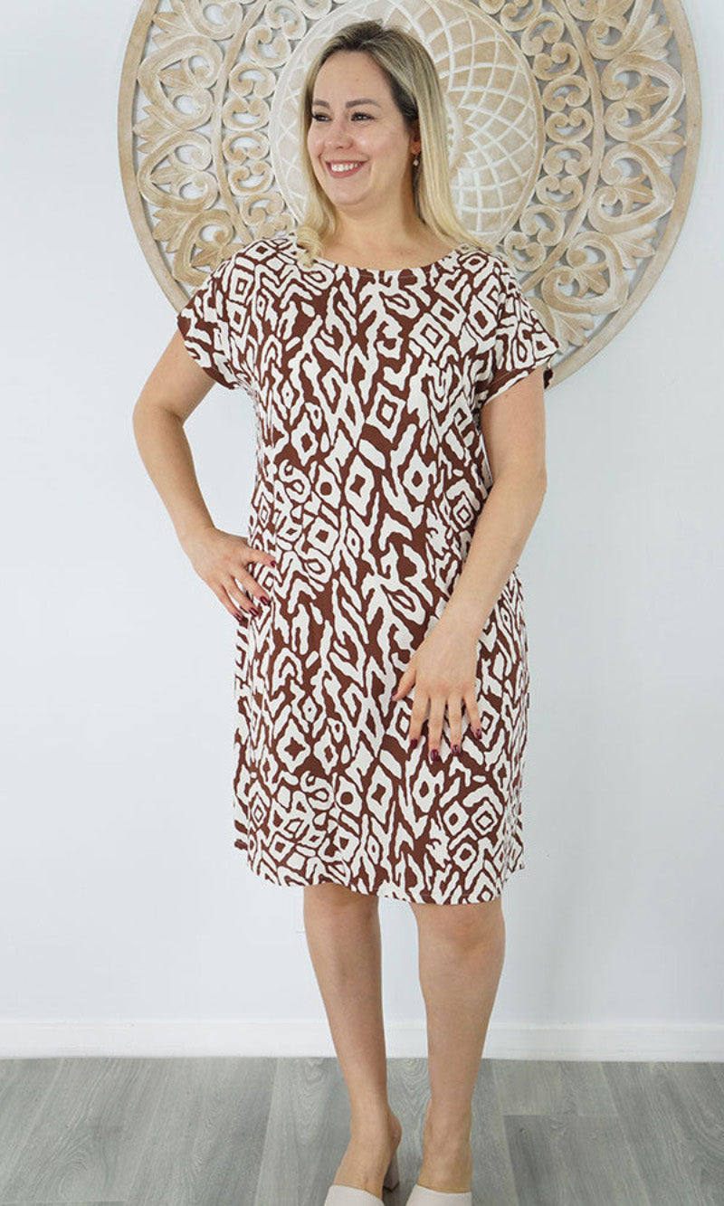 Rayon Dress Michelle Asmat Chocolate