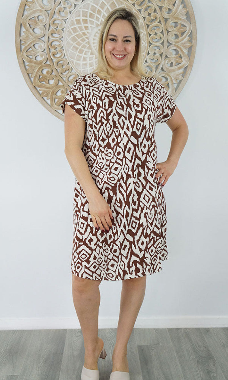 Rayon Dress Michelle Asmat Chocolate