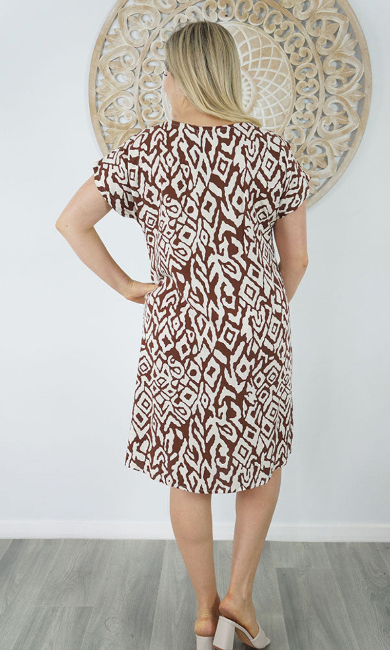 Rayon Dress Michelle Asmat Chocolate