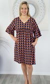 Rayon Millie Dress Waves, More Colours