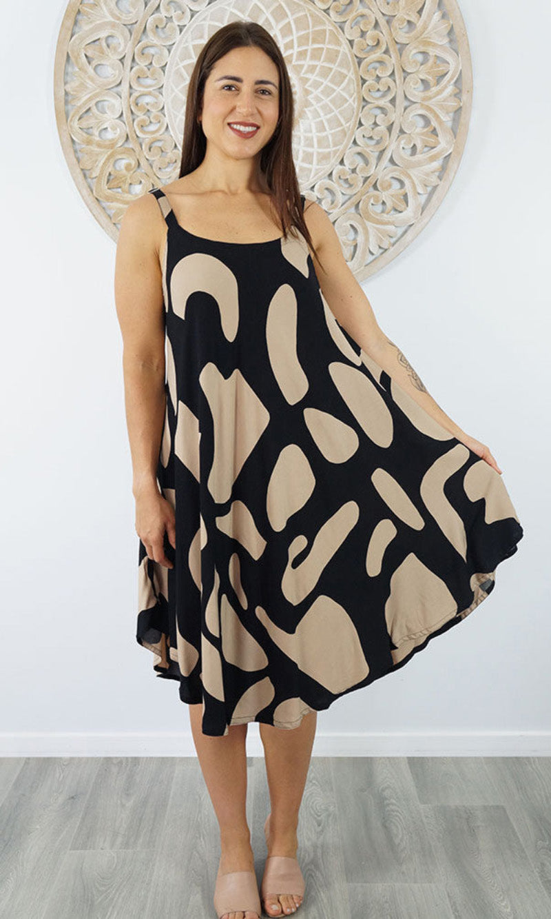 Rayon Dress Montego Abstract, More Colours