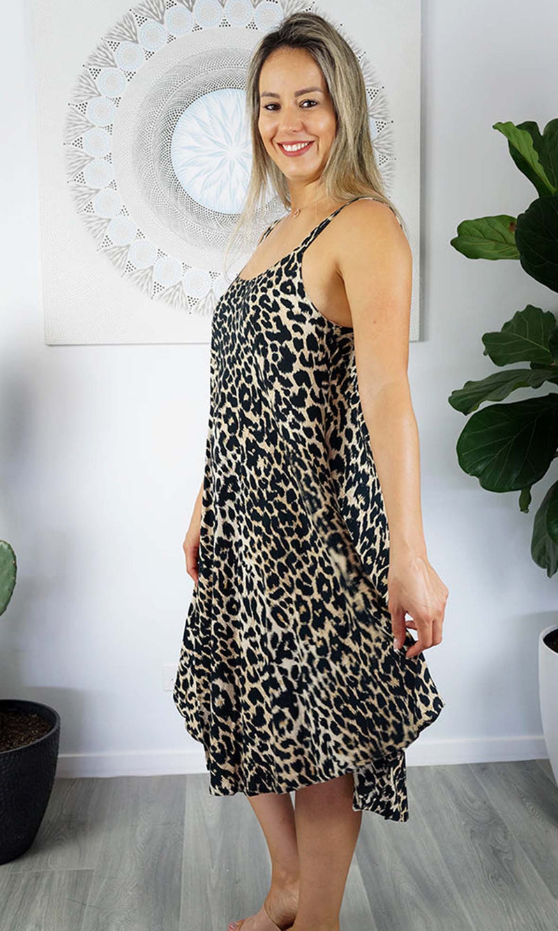 Rayon Dress Montego Leopard