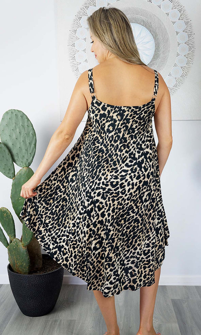 Rayon Dress Montego Leopard