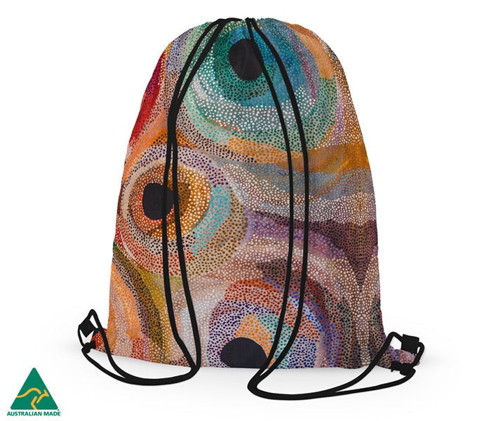 Aboriginal Art Drawstring Bag Marianne Burton