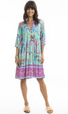 Rayon Dress Layers 3/4 Sleeve Marina