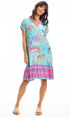 Rayon Dress Shift V Neckline Marina