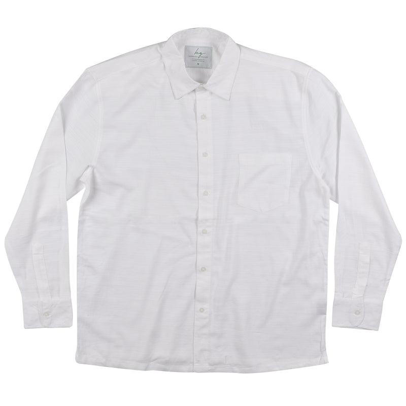 Bamboo Men's Shirt Long Sleeve White