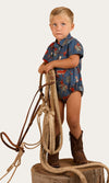 Mini Cowboy/Cowgirl Babies Short Sleeve Work Shirt Romper, More Colours