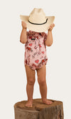 Mini Cowboy/Cowgirl Babies Short Sleeve Work Shirt Romper, More Colours