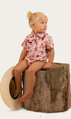 Mini Cowboy/Cowgirl Babies Short Sleeve Work Shirt Romper, More Colours