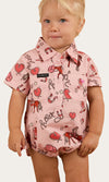 Mini Cowboy/Cowgirl Babies Short Sleeve Work Shirt Romper, More Colours