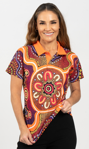 Aboriginal Art Ladies Fitted Miyagan