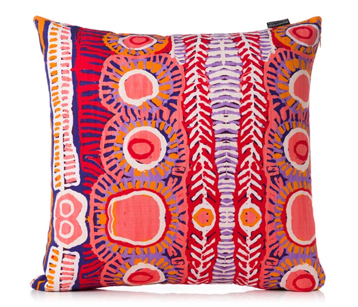 Aboriginal Art Cushion Cover Murdie Morris Red