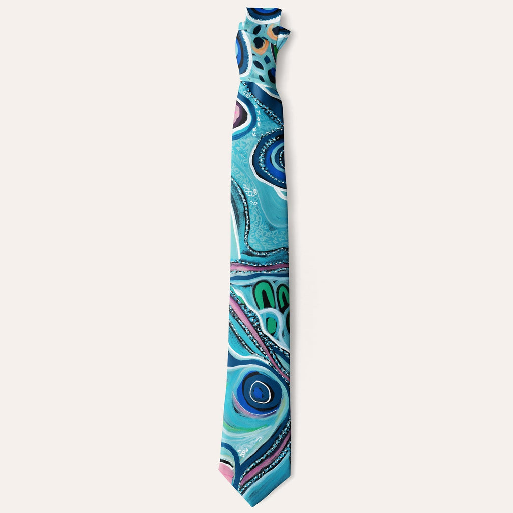 Aboriginal Art Necktie Set Bila Ngurambang