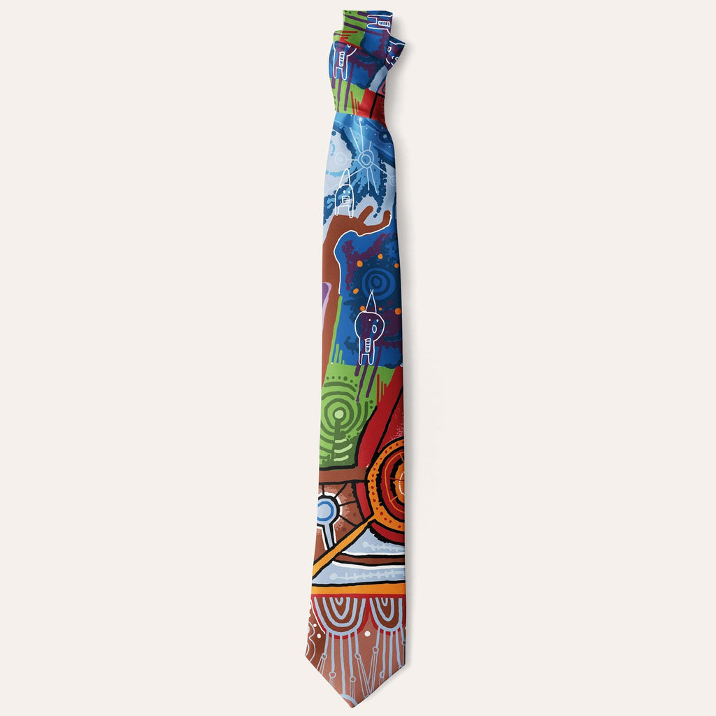 Aboriginal Art Necktie Set Creation Spirit